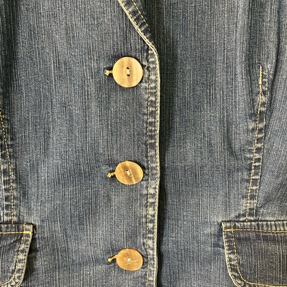 Lizwear large stretchy denim blazer, excellent condition two front pockets - Picture 3 of 6